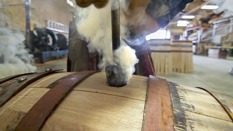 Barrel Making - Cauterizing the Bung Hole